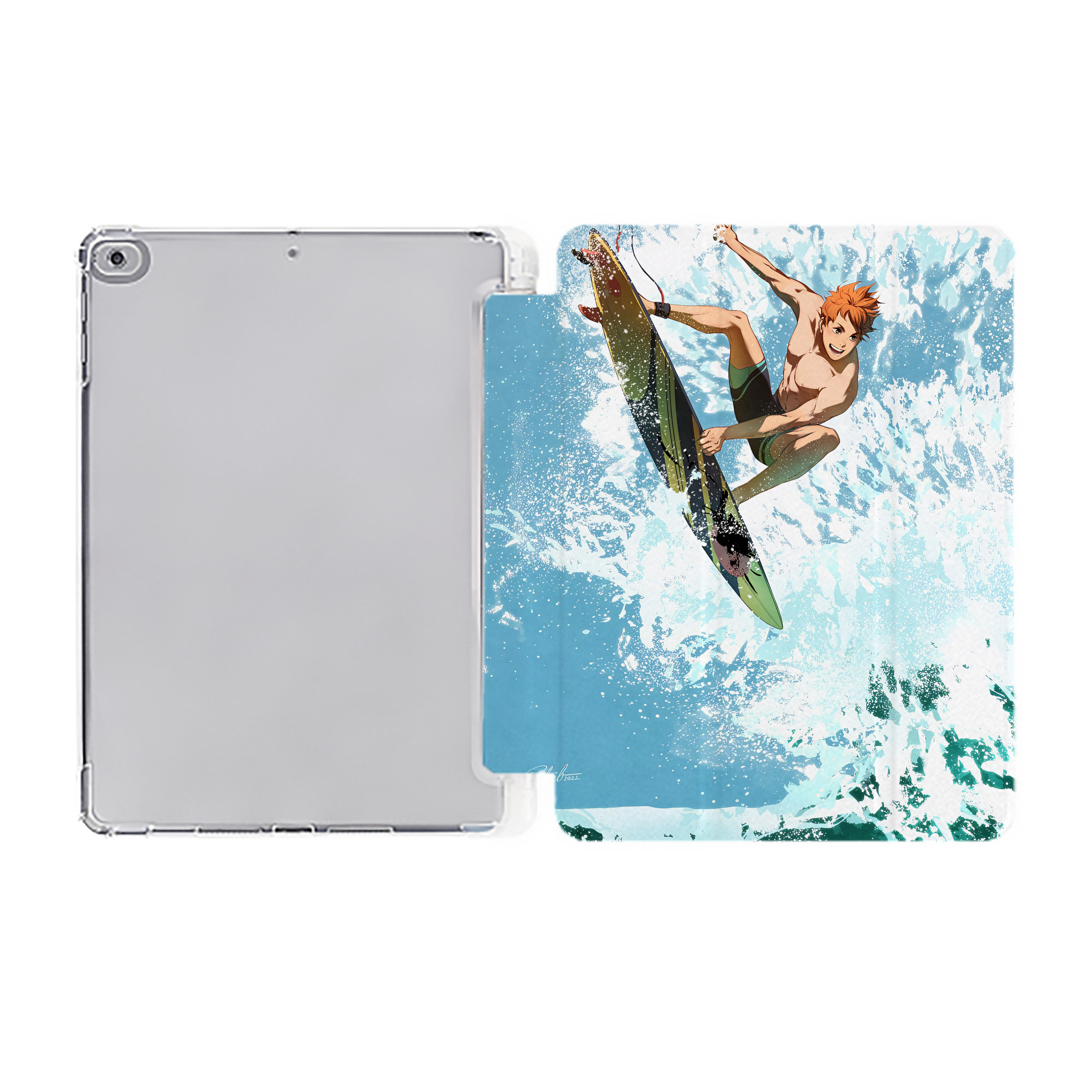 （画像用） ハイキュー!! Haikyu!! IPad ケース ペン収納付き 三つ折りスタンド PUレザー×シリコン 対応機種9.5/10.5/10.9インチ